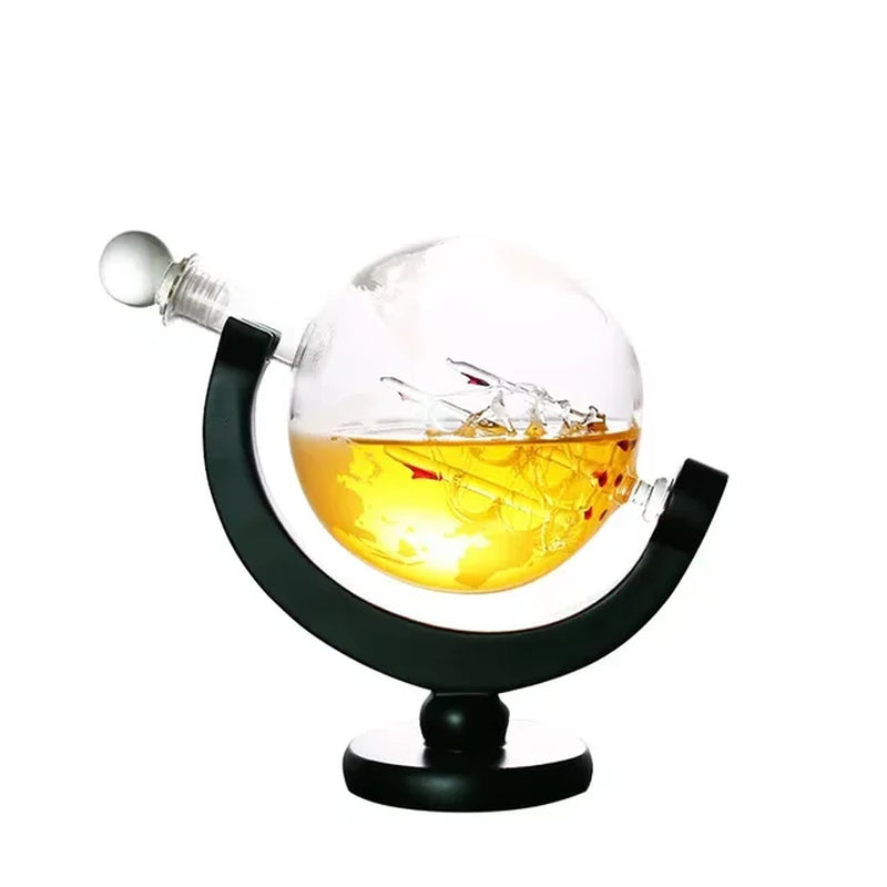 High Borosilicate Glass Earth Decanter Set Whiskey Decanter Red Wine Container Wine Glass Creative Craft Decoration