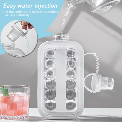 2 in 1 Portable Silicone Ice Ball Maker Kettle Creative Ice Cube Mold Kitchen Bar Gadgets Ice Hockey Lattice Making Tool Kettle